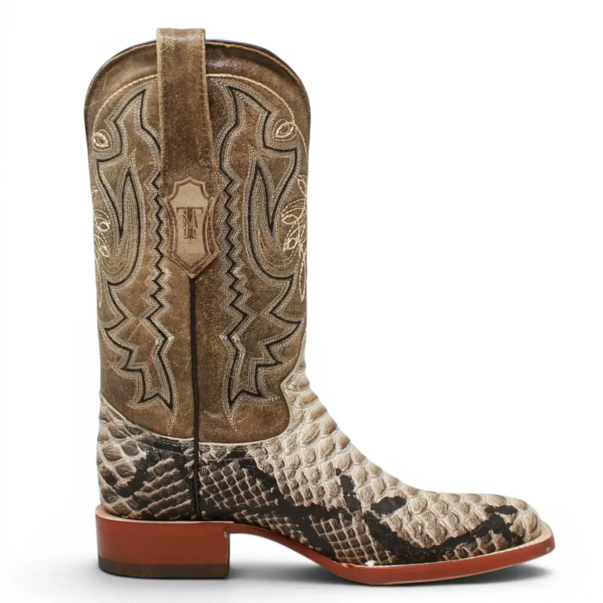 TM201601 Python Print Square Toe Boots