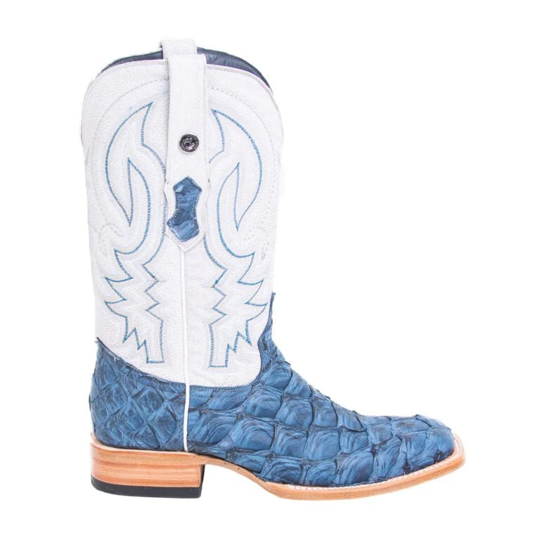 Monster Fish Matte Sky Blue Cowboy Boots