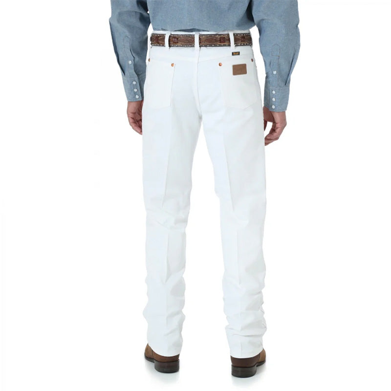 White Cowboy Cut Jeans
