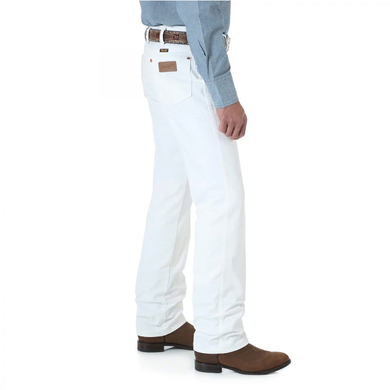 White Cowboy Cut Jeans