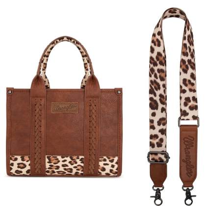 Leopard Print Concealed Carry Tote Crossbody